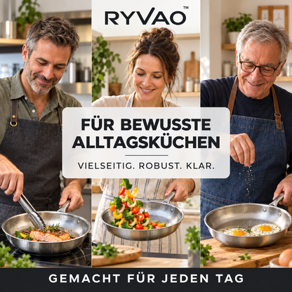 Ryvao™ Titanpfanne – Reines Titan ohne Beschichtung