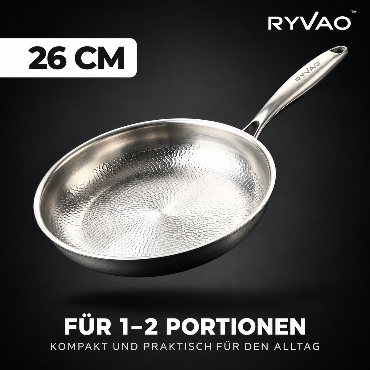 Ryvao™ Titanpfanne – Reines Titan ohne Beschichtung