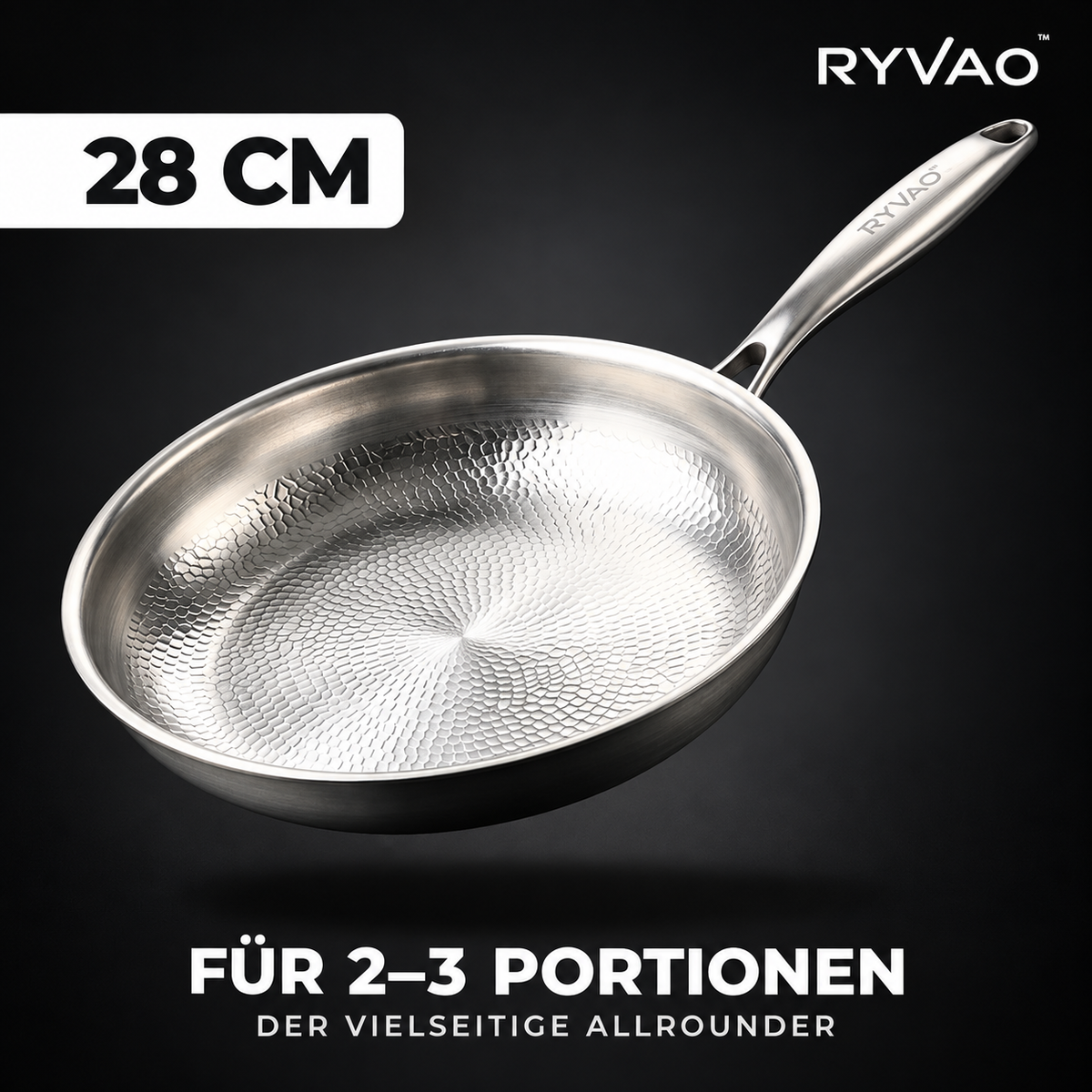 Ryvao™ Titanpfanne – Reines Titan ohne Beschichtung