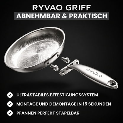 Ryvao™ Titanpfanne – Reines Titan ohne Beschichtung