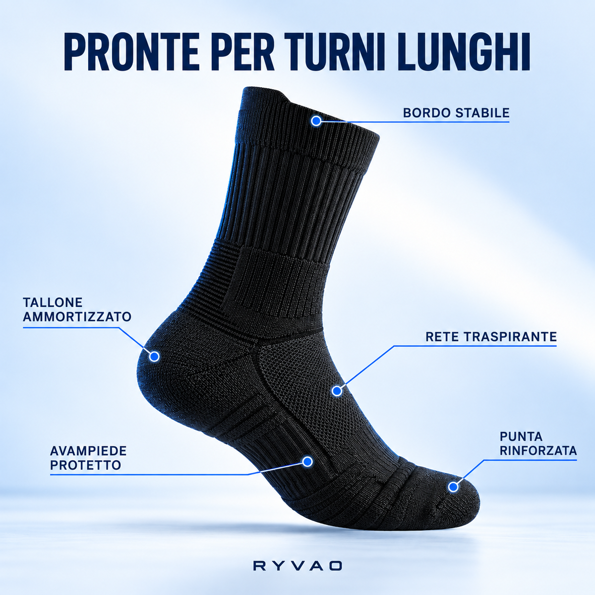 Ryvao GuardStep™ — Calze da lavoro